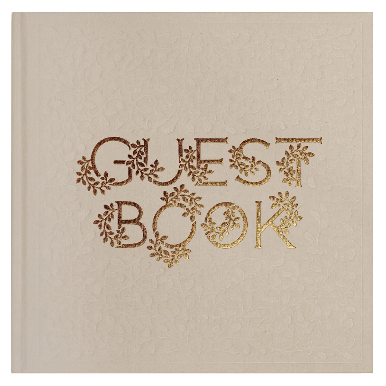 Paige Tate & Co. Wedding Guest Book - Cloth Bound Cover, Foil Accents & Hand-Drawn Illustration, Acid-Free Archival Paper, Flat-Lay Design, Heirloom